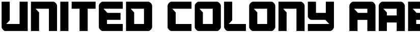 United Colony font download