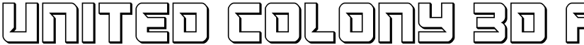 United Colony 3D font