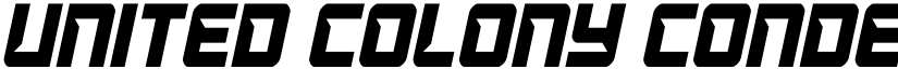 United Colony Condensed Italic font