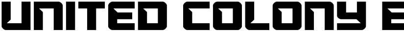 United Colony Expanded font