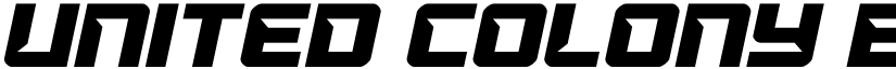 United Colony Expanded Italic font