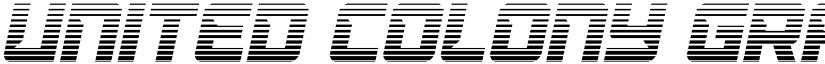 United Colony Gradient Italic font