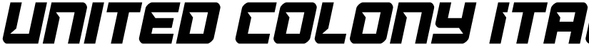 United Colony Italic font