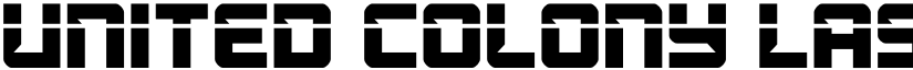 United Colony Laser font
