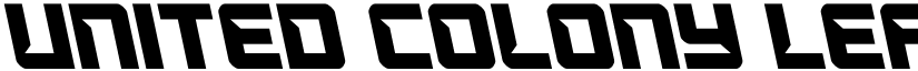 United Colony Leftalic font