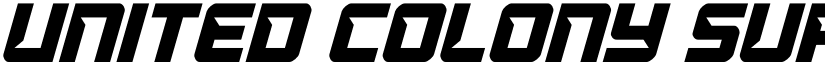 United Colony Super-Italic font