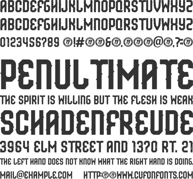 Gelsenkirchen font preview