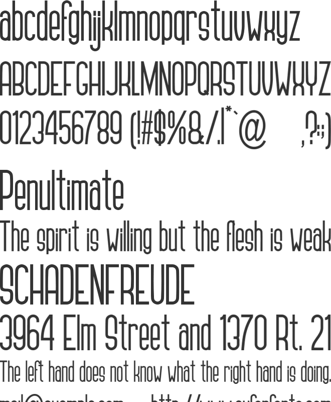 GENNARO font preview