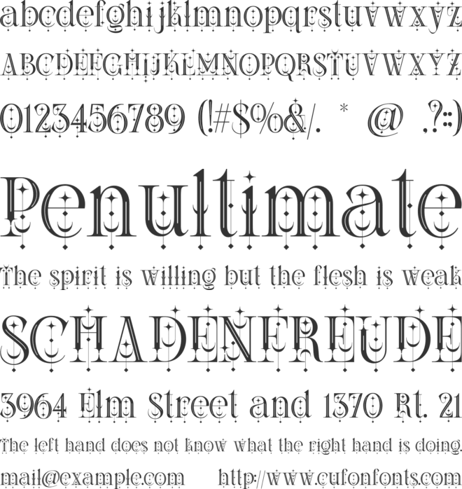 Starust font preview