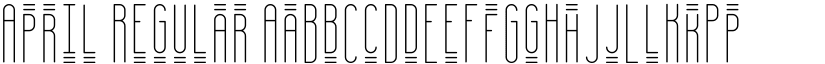April Regular font