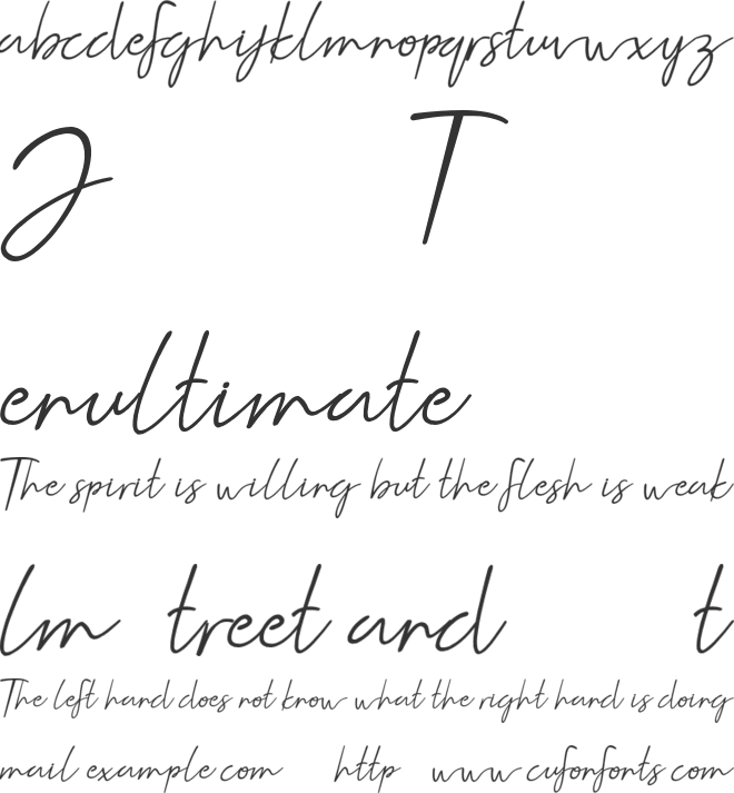 Jellaine font preview