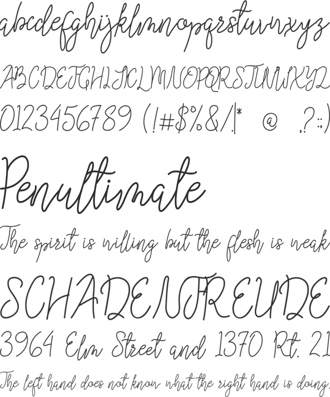 Queenesia font preview