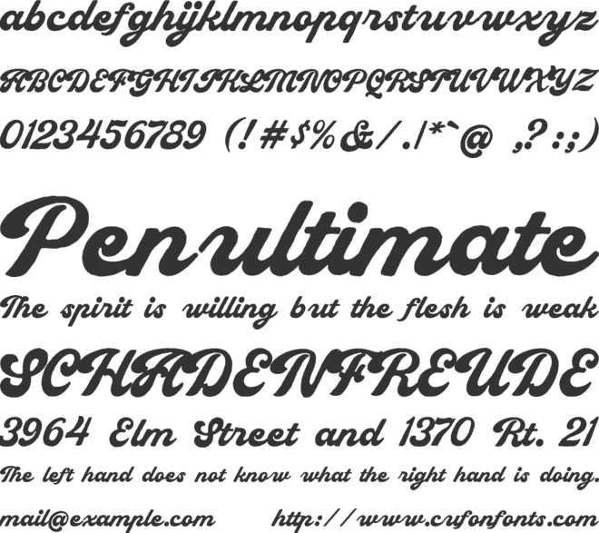 Fairmont Ridge font preview