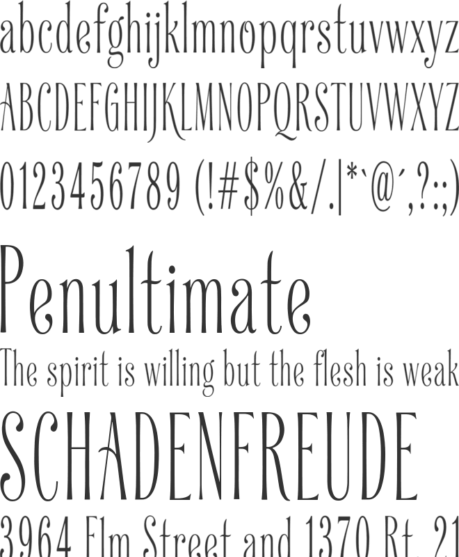 Silkgrove Personal Use font preview