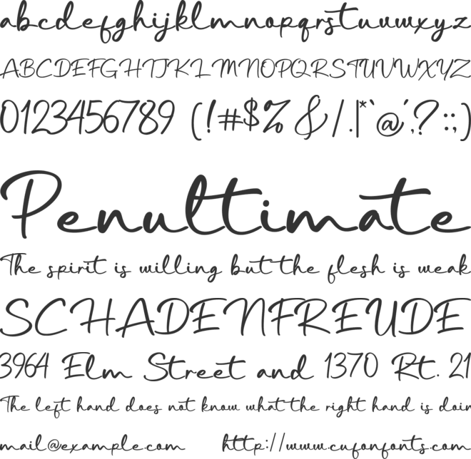 Sailma font preview