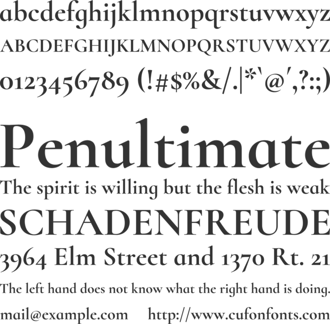 Cormorant School font preview