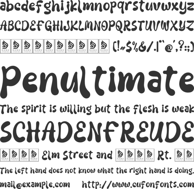 Liquid Unflow font preview