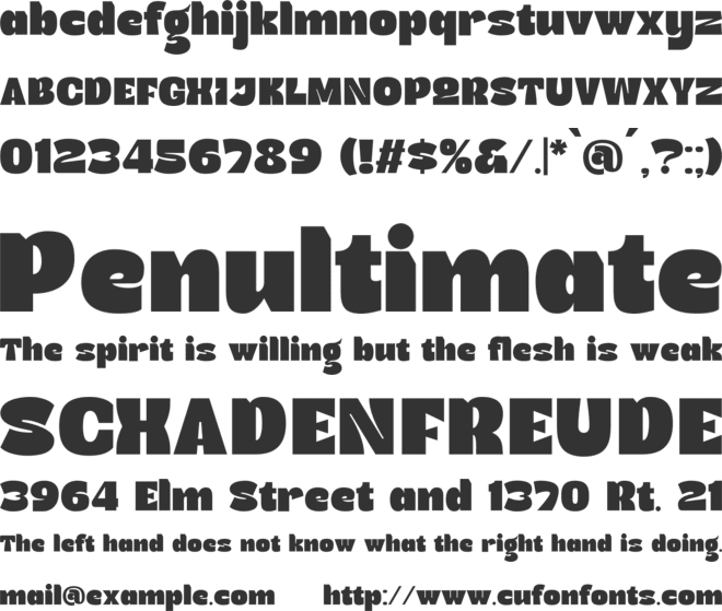 Salgado font preview