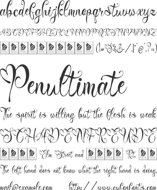 Jamytta font preview
