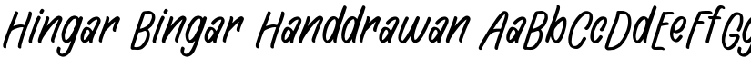 Hingar Bingar Handdrawan font