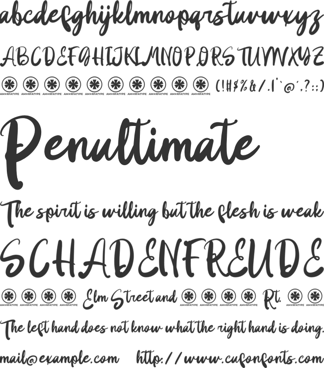 Kindly Reply font preview