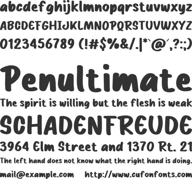 Body Bolds font preview