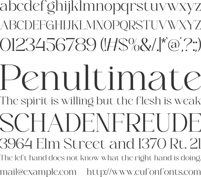 Aulane font preview