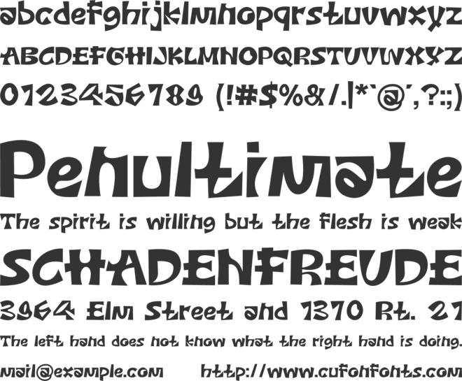Brisck font preview