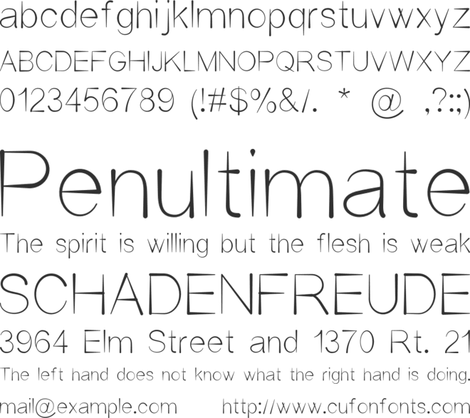 Unisono INK font preview