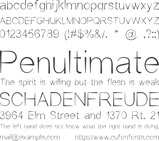 Unisono INK font preview