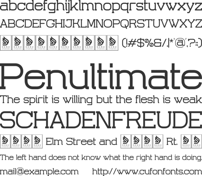 Rantona font preview