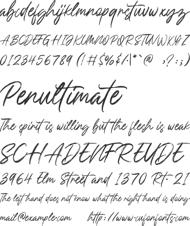 Dark Witches font preview