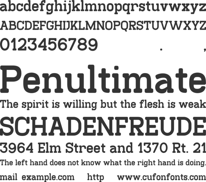 Normanet font preview