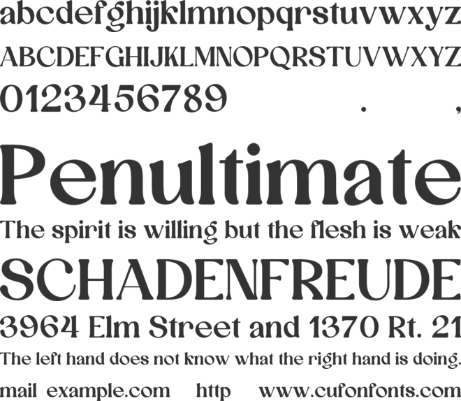 Aexori font preview