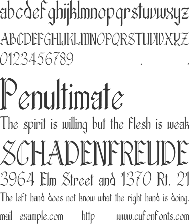 Palyrin font preview