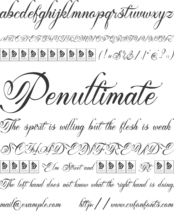 Finytaels font preview