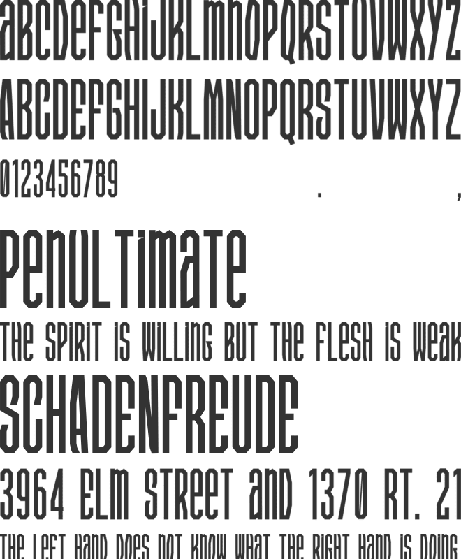 Cyasren font preview
