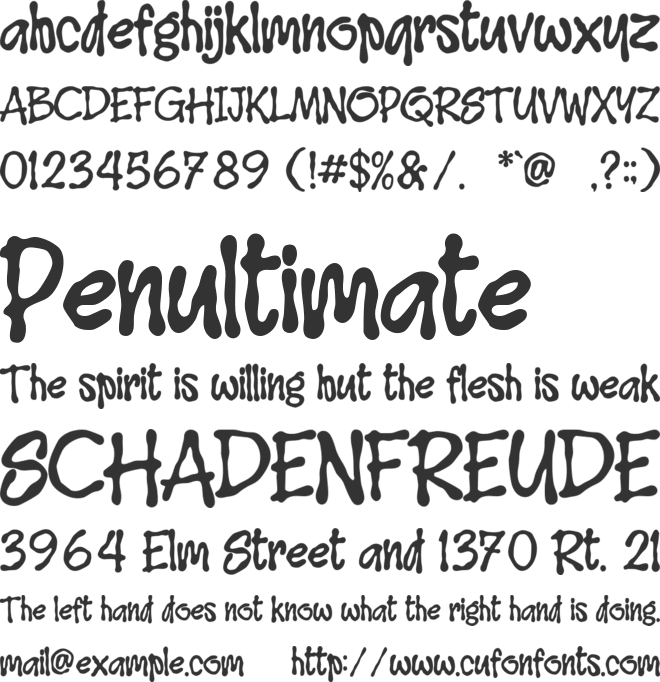 Bonices font preview