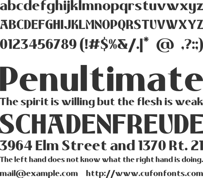 Prestion font preview