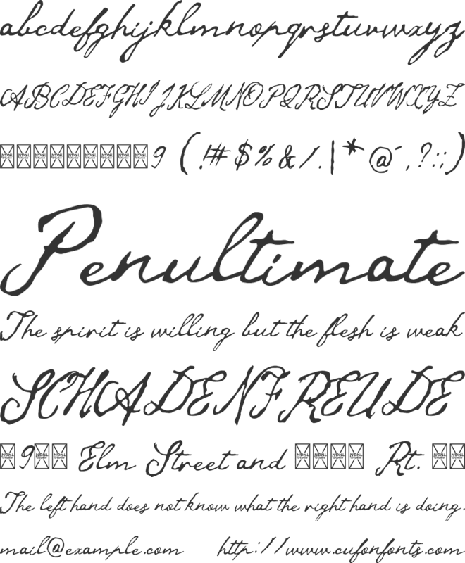 Quendralis font preview