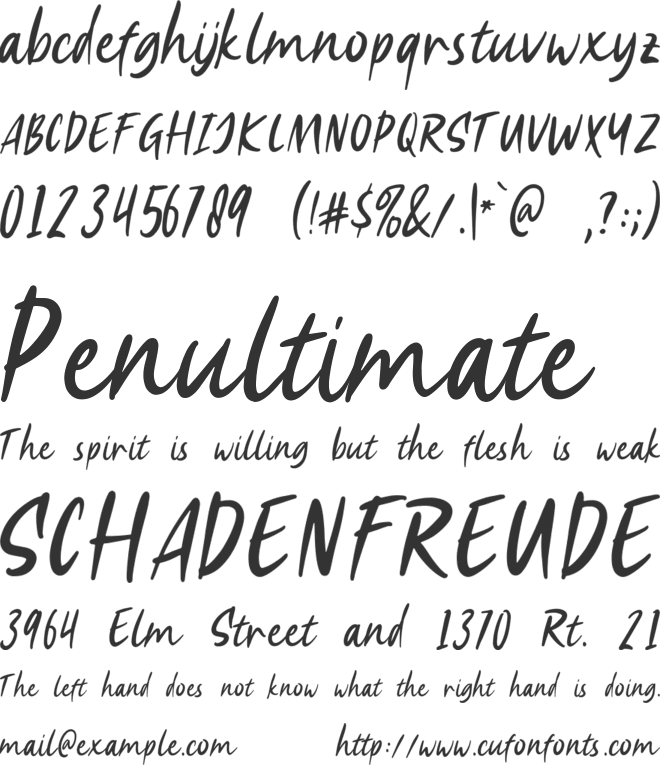 Freaknstein font preview