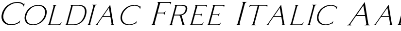 Coldiac Free Italic font