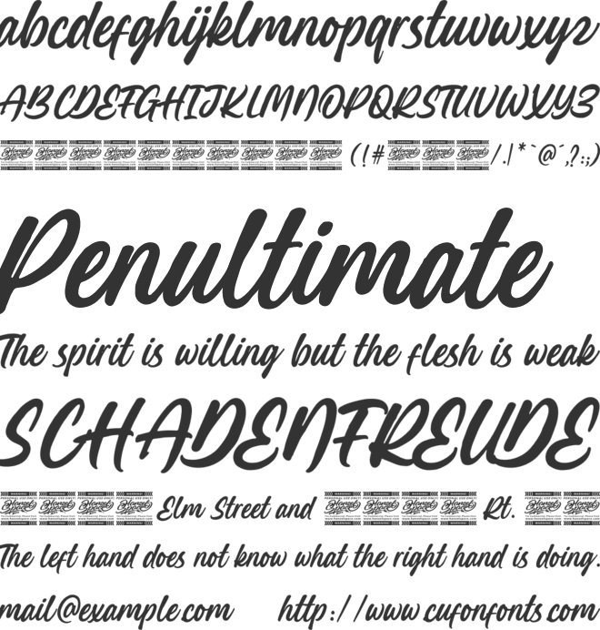 Alchosti font preview