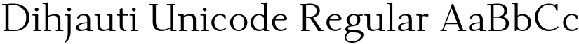Dihjauti Unicode Regular font