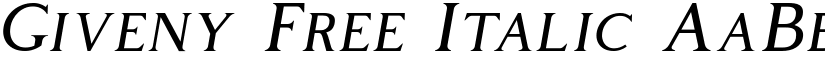 Giveny Free Italic font