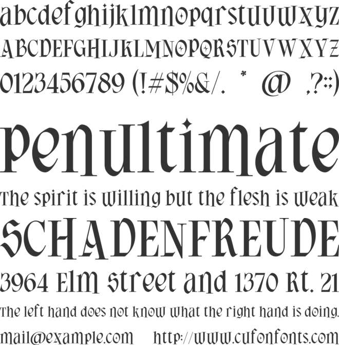 Morant Chastor font preview