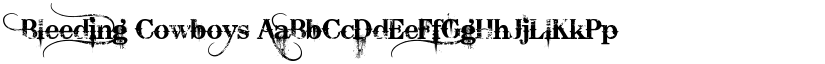 Bleeding Cowboys font