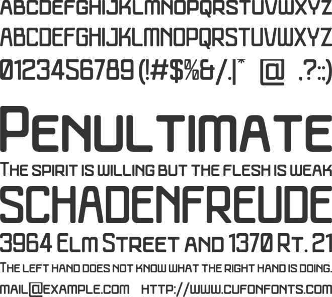 Veltcon font preview