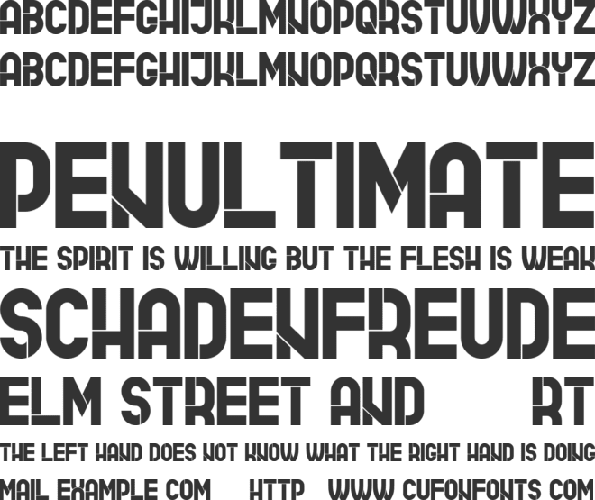 Indirect Implication Flat font preview