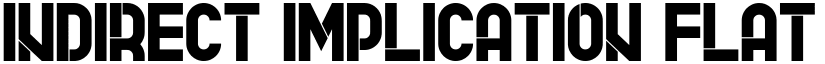 Indirect Implication Flat font